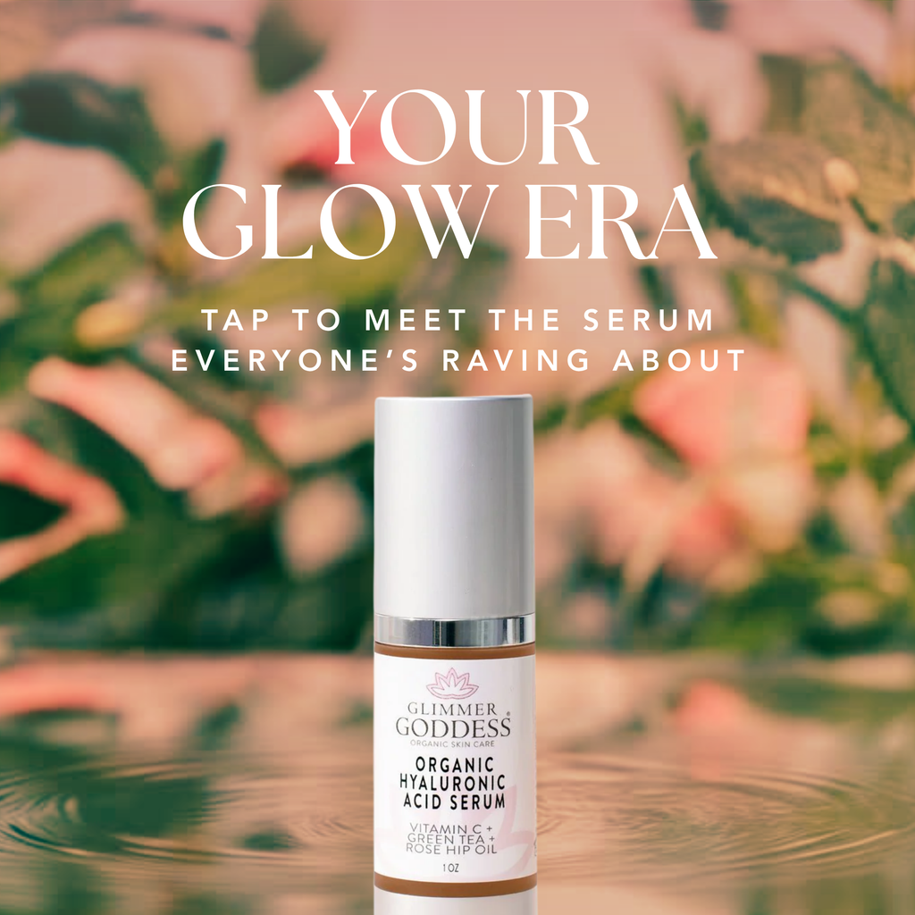 Organic Hyaluronic Acid Serum – Plumping Face Serum with Vitamin C for Hydration & Anti-Aging