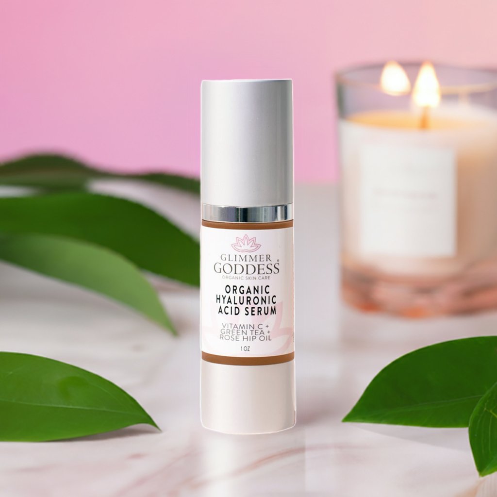 Organic Hyaluronic Acid Serum – Plumping Face Serum with Vitamin C for Hydration & Anti-Aging